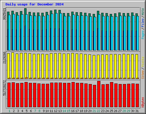 Daily usage for December 2024
