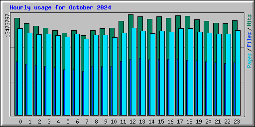Hourly usage for October 2024