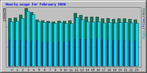 Hourly usage for February 2026