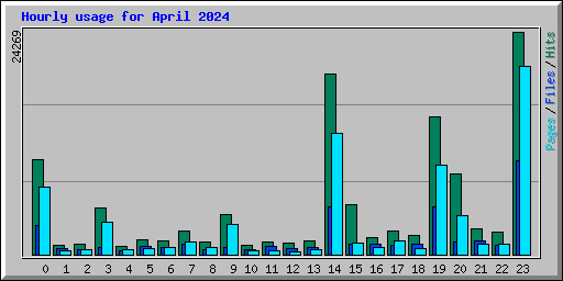 Hourly usage for April 2024