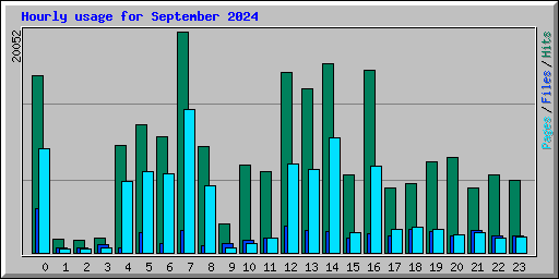 Hourly usage for September 2024