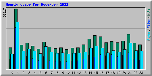 Hourly usage for November 2022