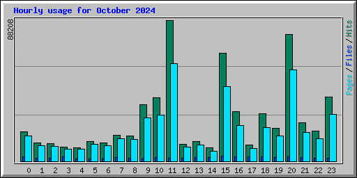 Hourly usage for October 2024