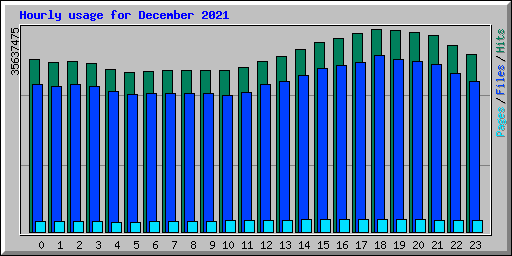 Hourly usage for December 2021