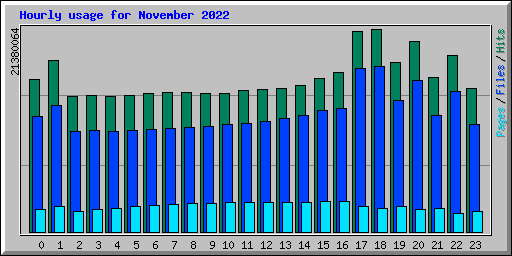 Hourly usage for November 2022