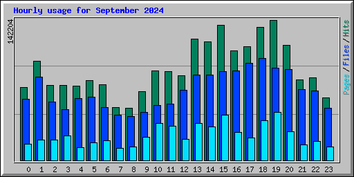 Hourly usage for September 2024