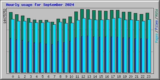 Hourly usage for September 2024