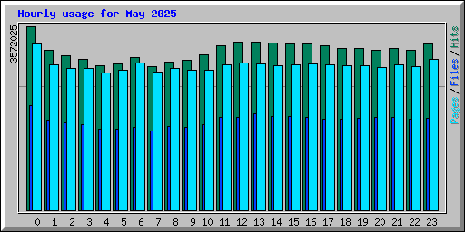 Hourly usage for May 2025