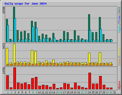 Daily usage for June 2024