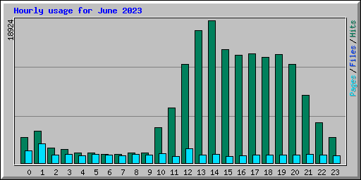 Hourly usage for June 2023