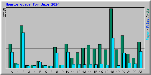 Hourly usage for July 2024