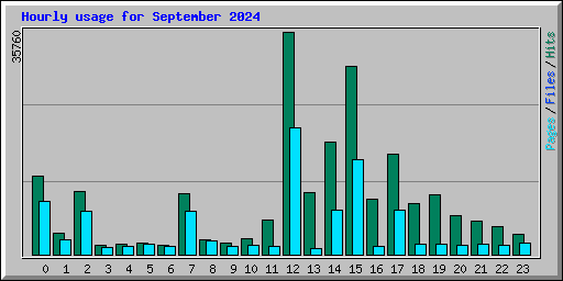 Hourly usage for September 2024